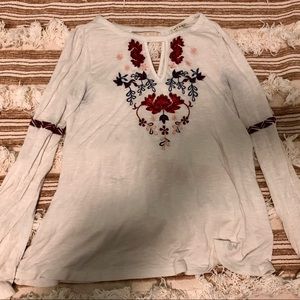 Miami Flowered Bell-Sleeve Top